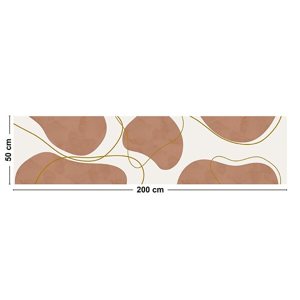 99DECO - Tapis antidérapant - Organique - vinyle - int./ext. - Orange - 50x120cm - large