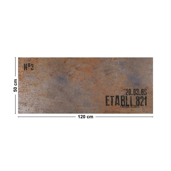 99DECO - Tapis antidérapant - Full Metal - vinyle - int./ext. - Marron - 50x120cm - large