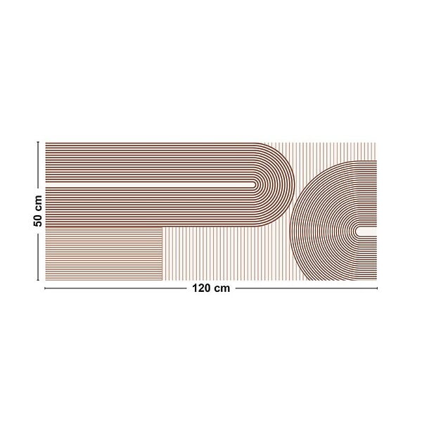 99DECO - Tapis antidérapant - Géométrique - vinyle - int./ext. - Rouge - 50x120cm - large