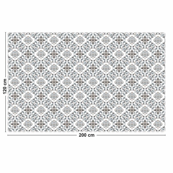 99DECO - Tapis antidérapant - Agathe - vinyle - int./ext. - Multicolore - 120x200cm - large