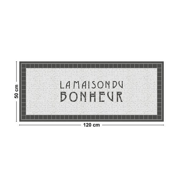 99DECO - Tapis antidérapant - Tesselle - vinyle - int./ext. - Gris - 50x120cm - large