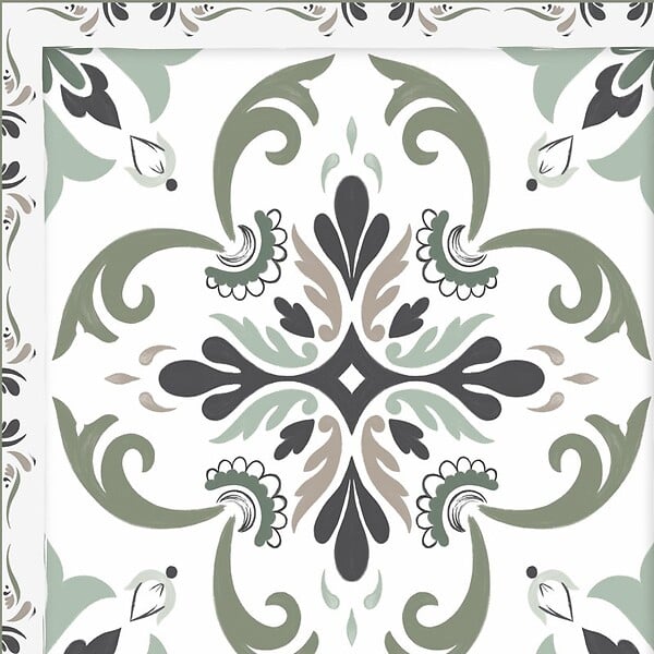 99DECO - Tapis antidérapant - Agathe - vinyle - int./ext. - Multicolore - 120x200cm - large