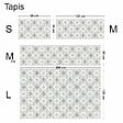 99DECO - Tapis antidérapant - Agathe - vinyle - int./ext. - Multicolore - 120x200cm - vignette