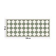 99DECO - Tapis antidérapant - Rétro - vinyle - int./ext. - Vert - 50x120cm - vignette
