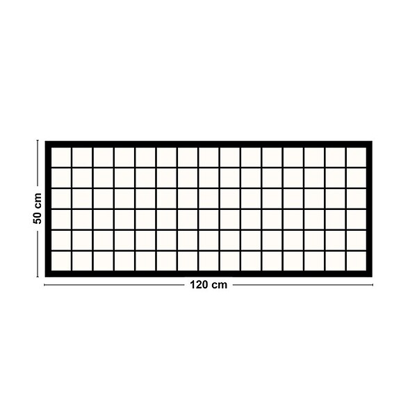 99DECO - Tapis antidérapant - Brest - vinyle - int./ext. - Noir - 50x120cm - large