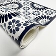 99DECO - Tapis antidérapant - Marsiho - vinyle - int./ext. - Bleu - 120x200cm - vignette