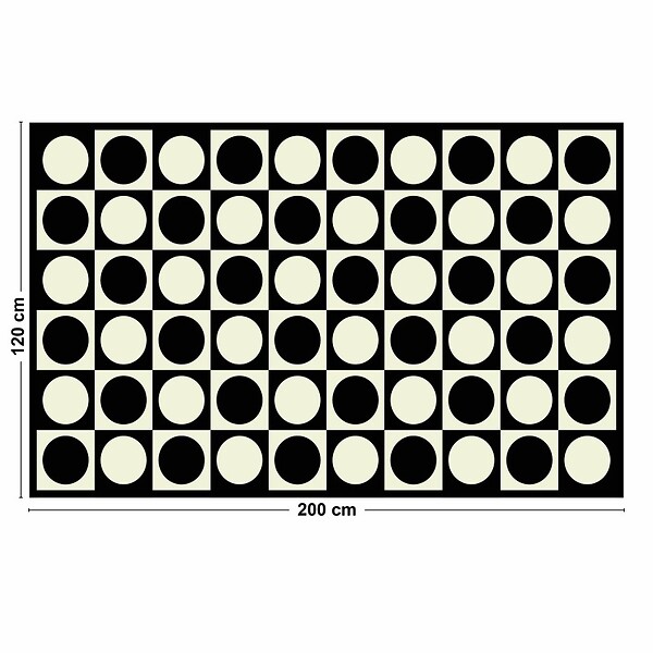 99DECO - Tapis antidérapant - Pop - vinyle - int./ext. - Noir - 120x200cm - large