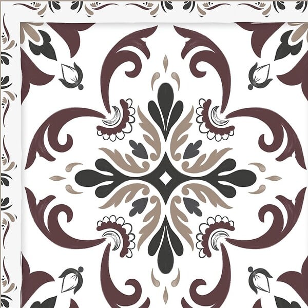 99DECO - Tapis antidérapant - Agathe - vinyle - int./ext. - Multicolore - 120x200cm - large