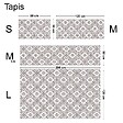 99DECO - Tapis antidérapant - Agathe - vinyle - int./ext. - Multicolore - 120x200cm - vignette