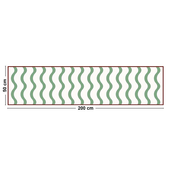 99DECO - Tapis antidérapant - Rivela - vinyle - int./ext. - Vert - 50x200cm - large