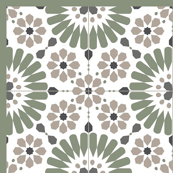 99DECO - Tapis antidérapant - Marsiho - vinyle - int./ext. - Multicolore - 120x200cm - large