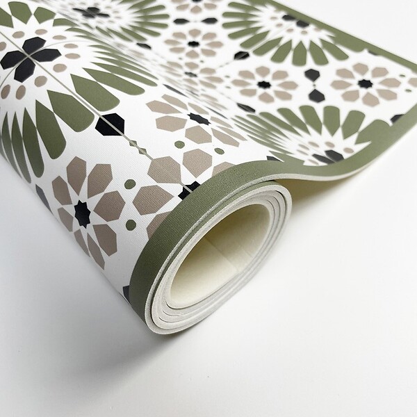 99DECO - Tapis antidérapant - Marsiho - vinyle - int./ext. - Multicolore - 120x200cm - large