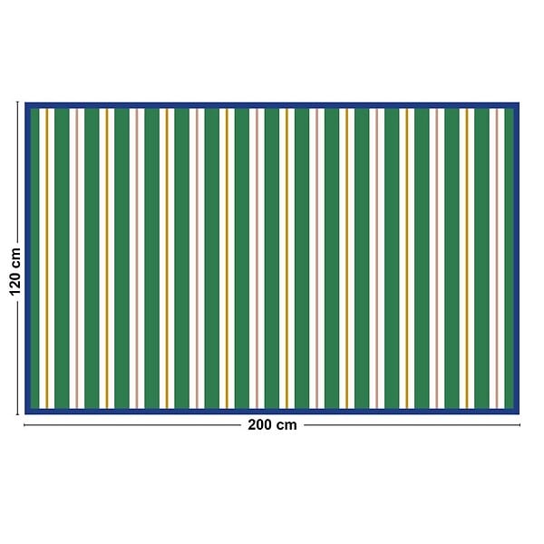99DECO - Tapis antidérapant - Aveiro - vinyle - int./ext. - Vert - 120x200cm - large