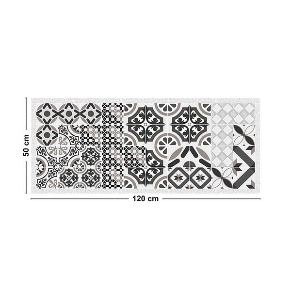 99DECO - Tapis antidérapant - Naples - vinyle - int./ext. - Multicolore - 50x120cm - large