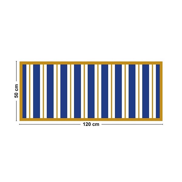 99DECO - Tapis antidérapant - Bari - vinyle - int./ext. - Bleu - 50x120cm - large