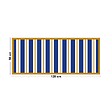 99DECO - Tapis antidérapant - Bari - vinyle - int./ext. - Bleu - 50x120cm - vignette