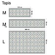 99DECO - Tapis antidérapant - CC Léonie - vinyle - int./ext. - Bleu - 120x200cm - vignette