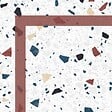 99DECO - Tapis antidérapant - Terrazzo - vinyle - int./ext. - Multicolore - 50x120cm - vignette