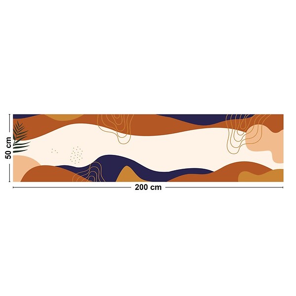 99DECO - Tapis antidérapant - Dune - vinyle - int./ext. - Beige - 50x200cm - large