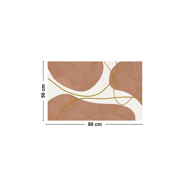 99DECO - Tapis antidérapant - Organique - vinyle - int./ext. - Orange - 120x200cm - large