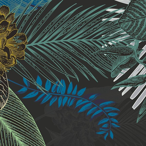 99DECO - Tapis antidérapant - Jungle - vinyle - int./ext. - Multicolore - 50x200cm - large