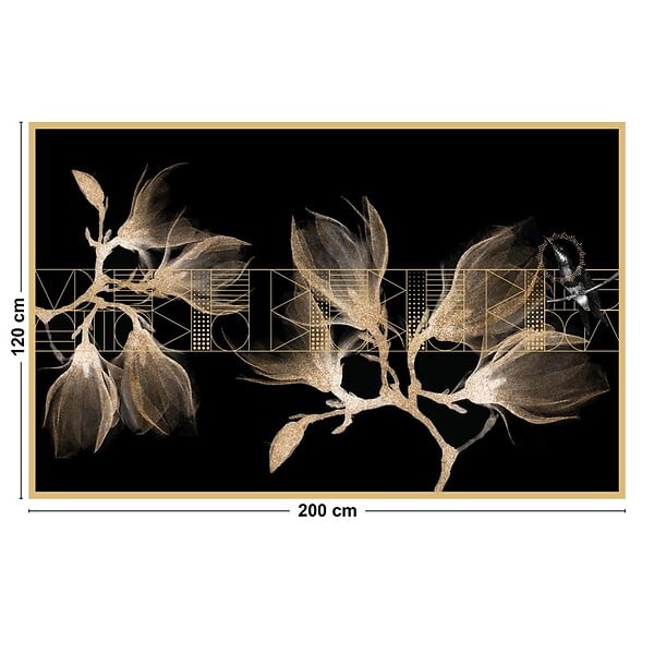 99DECO - Tapis antidérapant - Boho Chic - vinyle - int./ext. - Noir - 120x200cm - large