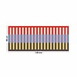 99DECO - Tapis antidérapant - Rythmo - vinyle - int./ext. - Rouge - 50x120cm - vignette