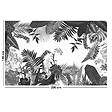 99DECO - Tapis antidérapant - Végétal - vinyle - int./ext. - Noir - 120x200cm - vignette