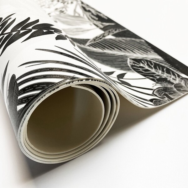 99DECO - Tapis antidérapant - Végétal - vinyle - int./ext. - Noir - 120x200cm - large