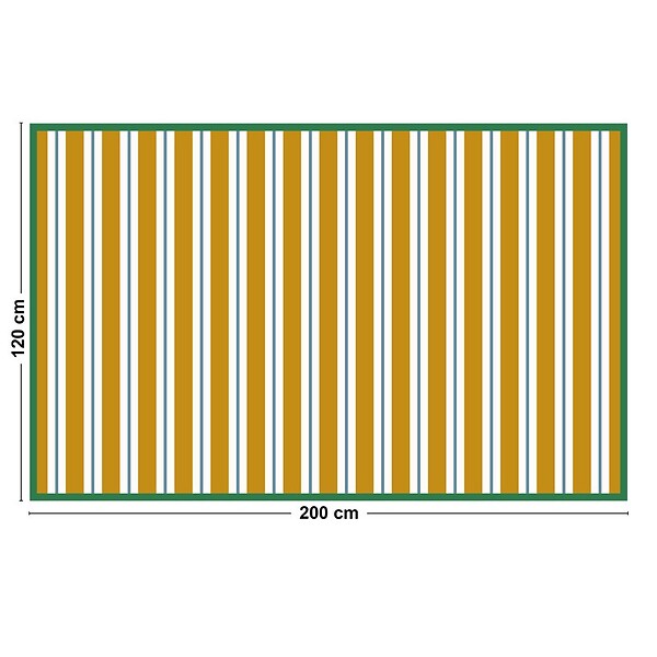 99DECO - Tapis antidérapant - Corfou - vinyle - int./ext. - Orange - 120x200cm - large