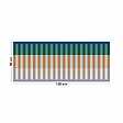 99DECO - Tapis antidérapant - Rythmo - vinyle - int./ext. - Bleu - 50x120cm - vignette