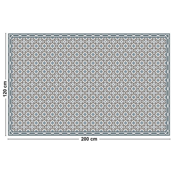 99DECO - Tapis antidérapant - Yazir - vinyle - int./ext. - Multicolore - 120x200cm - large