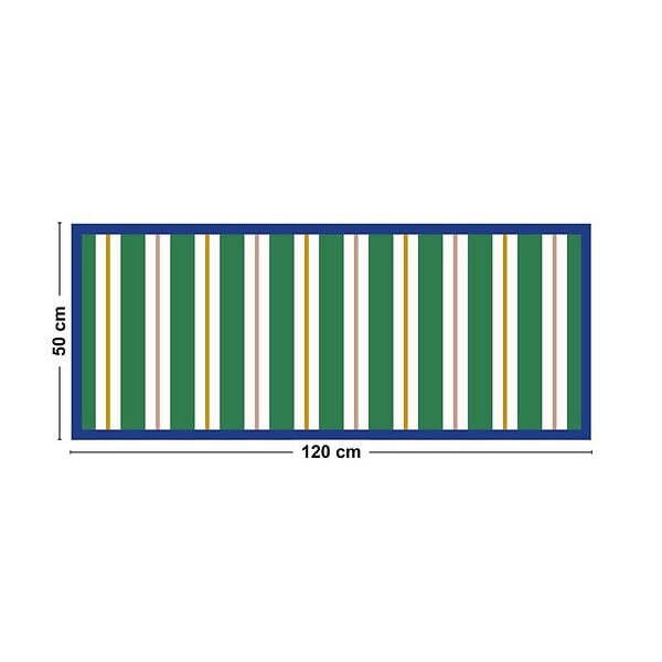 99DECO - Tapis antidérapant - Aveiro - vinyle - int./ext. - Vert - 50x120cm - large