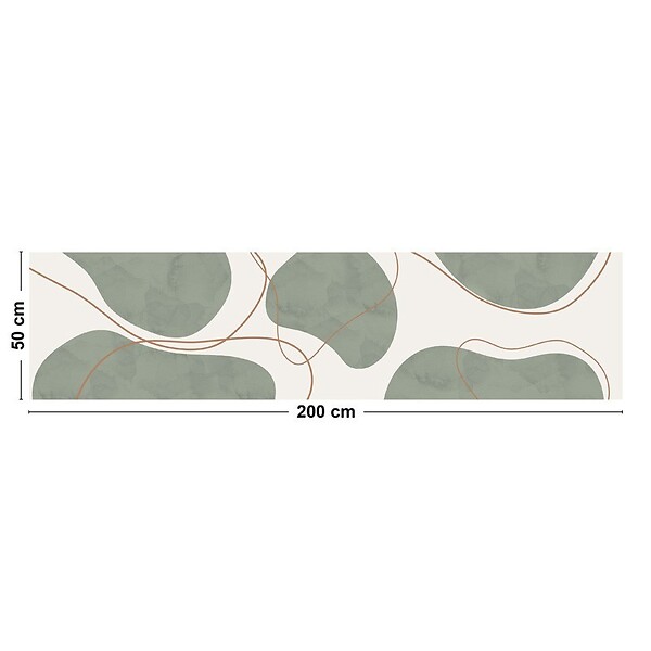 99DECO - Tapis antidérapant - Organique - vinyle - int./ext. - Vert - 50x120cm - large