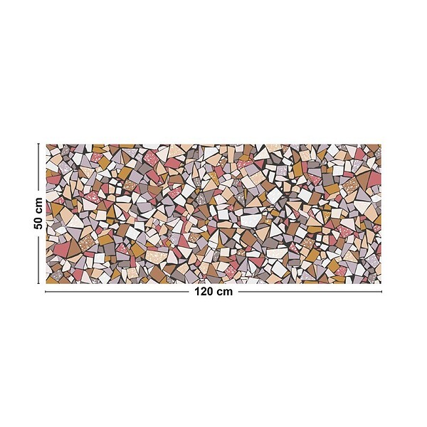 99DECO - Tapis antidérapant - Fragments - vinyle - int./ext. - Multicolore - 50x120cm - large