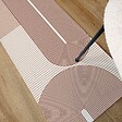 99DECO - Tapis antidérapant - Géométrique - vinyle - int./ext. - Rouge - 120x200cm - vignette