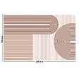 99DECO - Tapis antidérapant - Géométrique - vinyle - int./ext. - Rouge - 120x200cm - vignette