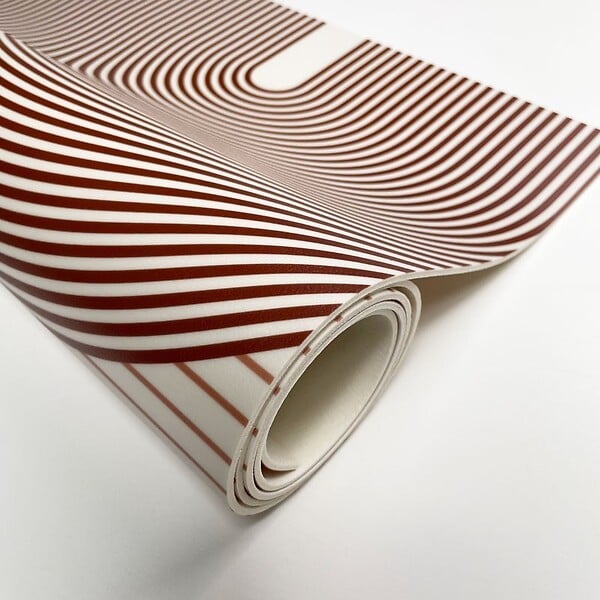 99DECO - Tapis antidérapant - Géométrique - vinyle - int./ext. - Rouge - 120x200cm - large