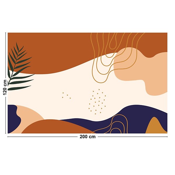 99DECO - Tapis antidérapant - Dune - vinyle - int./ext. - Beige - 120x200cm - large