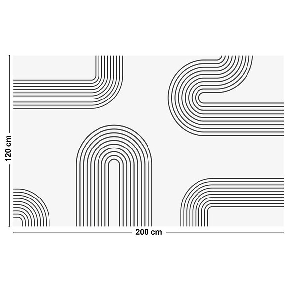 99DECO - Tapis antidérapant - Forgeo - vinyle - int./ext. - Multicolore - 120x200cm - large