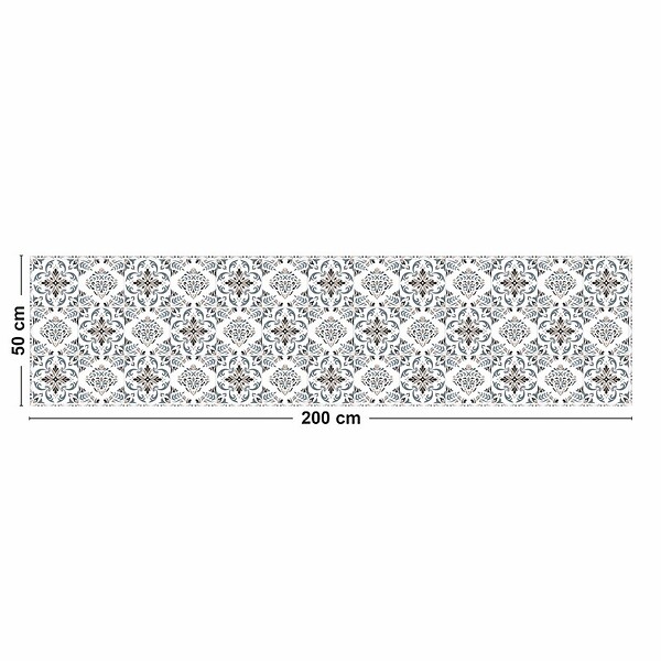 99DECO - Tapis antidérapant - Agathe - vinyle - int./ext. - Multicolore - 50x200cm - large