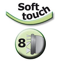 RIBIMEX - Pistolet métal Soft-Touch multijets - large