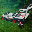 ELEM GARDEN TECHNIC - Tondeuse et coupe bordures rechargeables 20V max + 2 batteries  . - vignette