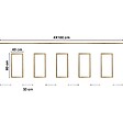 99DECO - Kit de 5 moulures murales en bois Pin des Landes - Prêt à coller et peindre - Claudine - 4 mètres - vignette