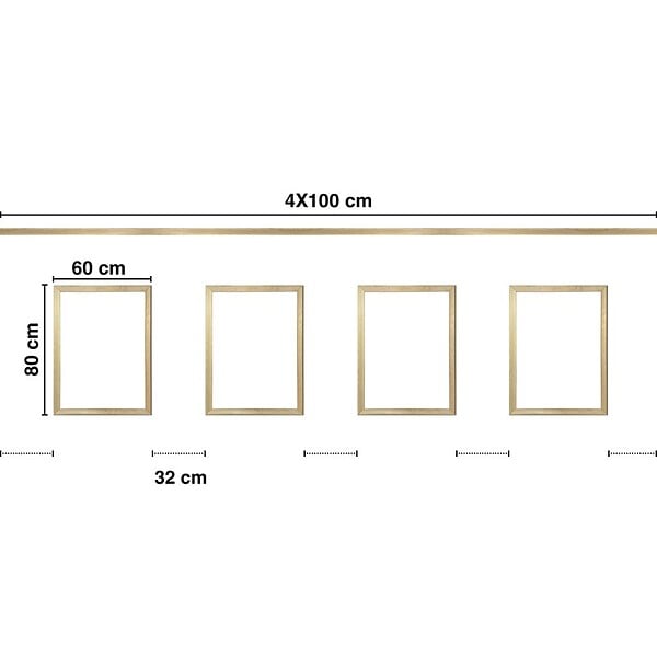 99DECO - Kit de 4 moulures murales en bois Pin des Landes - Prêt à coller et peindre - Antoinette - 4 mètres - large