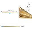 99DECO - Kit de 1 moulures murales en bois Pin des Landes - Prêt à coller et peindre - Juliette - 4 mètres - vignette