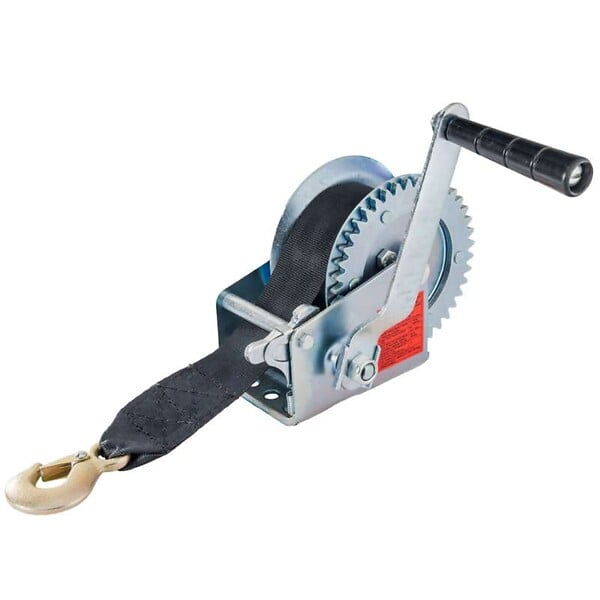 RIBITECH - Treuil à sangle 540kg avec manivelle - large