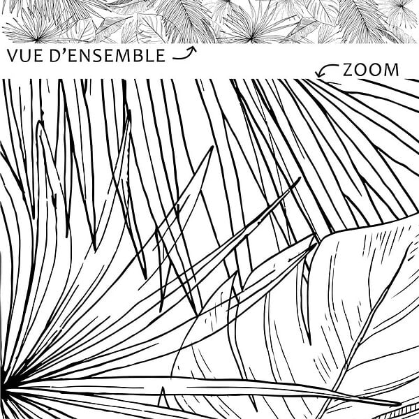 99DECO - Plinthes PVC adhésives décoratives pour sol - Lot de 25 - 200x8 cm (50m) motif floral noir - large