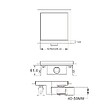 SANIVERRE - CARA Caniveau de douche carré inox 15 x 15 cm avec siphon anti-odeurs, drainage 36l/min, hauteur réglable - vignette
