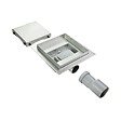 SANIVERRE - CARA Caniveau de douche carré inox 15 x 15 cm avec siphon anti-odeurs, drainage 36l/min, hauteur réglable - vignette